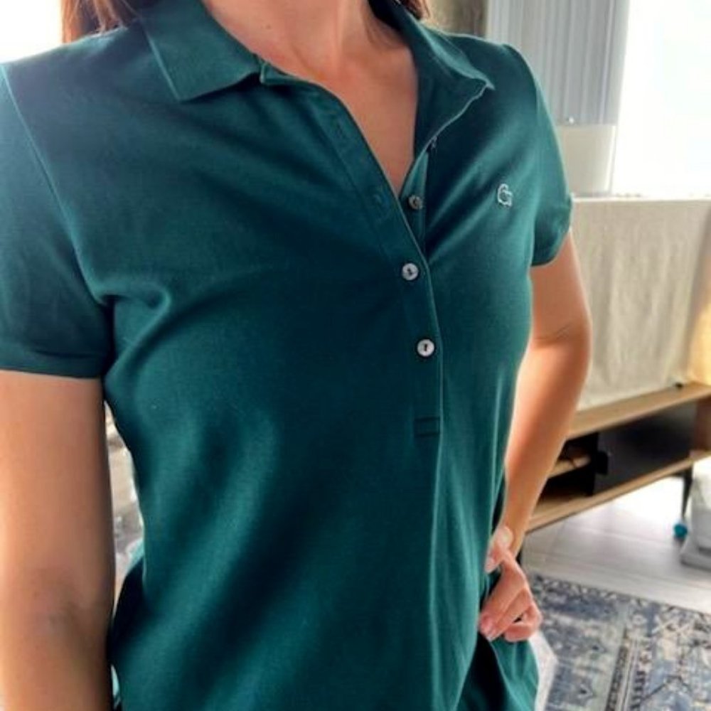 Lacoste Women's Hunter Green Collared Shirt